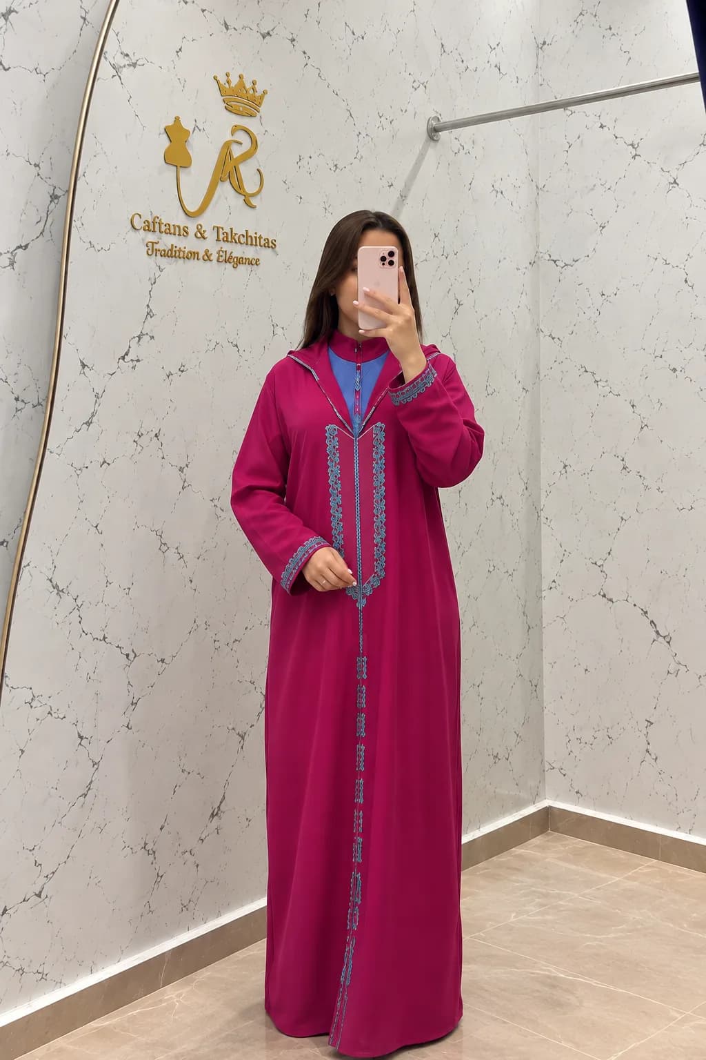 Jellaba 2 pièces Tarz Randa fuchsia